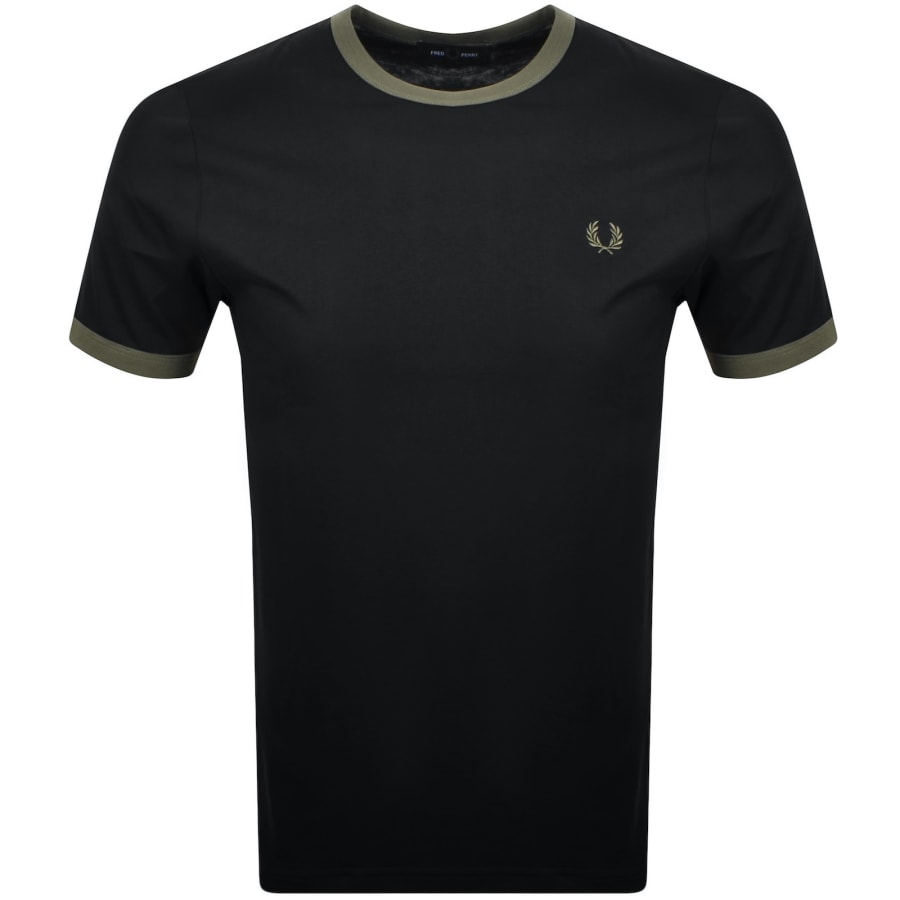 Fred Perry Ringer T Shirt Black